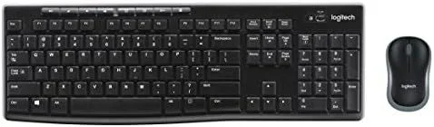 Logitech MK270 – Teclado (RF inalámbrico, PC/Server, Hogar, Negro, Resistente al Agua, 10m)