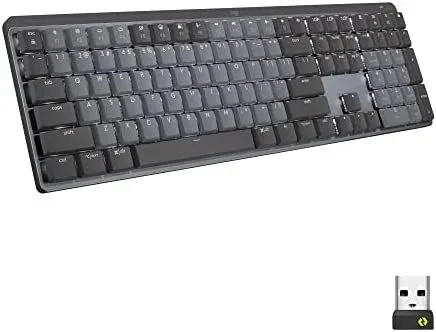 Logitech MX Mechanical teclado RF Wireless + Bluetooth QWERTY Danés, Finlandés, Noruego, Sueco Grafito, Gris