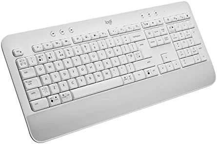 Logitech Signature K650 Teclado Inalámbrico Completo con Reposamanos, QWERTY US Internacional, Blanco