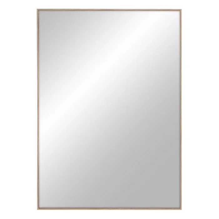 LOLAhome Espejo Rectangular con moldura de Madera Natural de 51×71 cm
