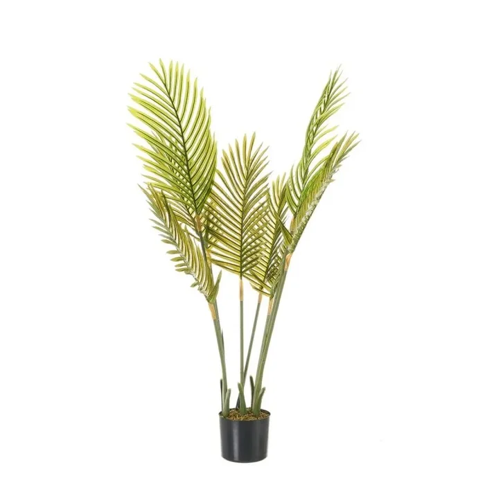 LOLAhome Planta Artificial de Palmera con Maceta Verde de plástico PE de 114 cm