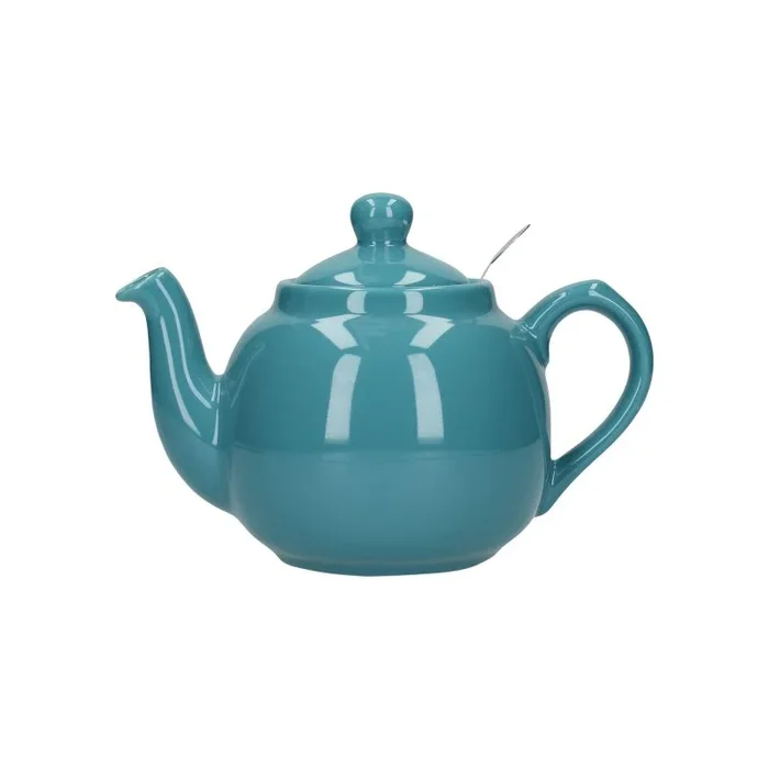 London Pottery Farmhouse – Tetera de cerámica con infusor para té en hojas sueltas, color aqua, 4 tazas (1,2 l)