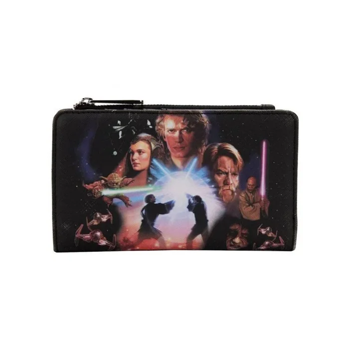 Loungefly LOUSTWA0182 Cartera de precuelas Star Wars Loungfly, Aluminium, Negro