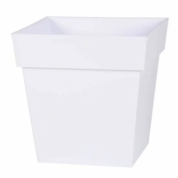 Maceta eda blanco polipropileno 32 x 32 x 32 cm