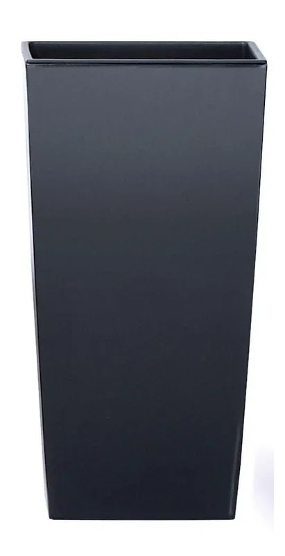 Macetero con inserto Prosperplast Urbi Square Eco 26,6 L en color crema 26,5 x 26,5 x 50 cm