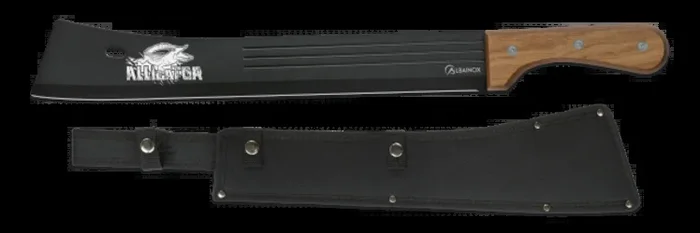 Machete Cortacañas Albainox Alligator con hoja de 42,3 cm y mango de madera 32414