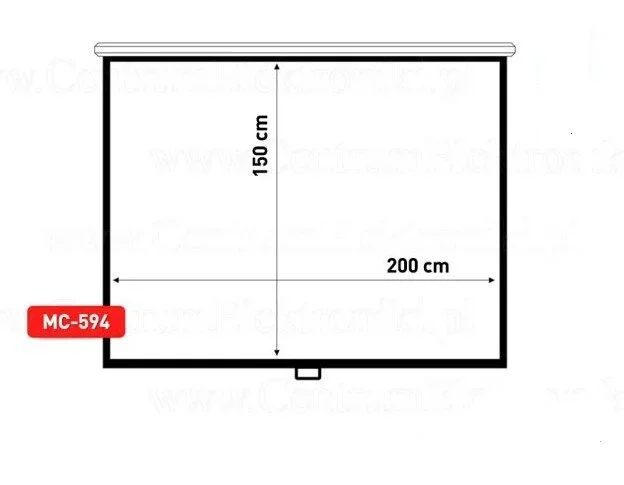 Maclean MC-594 pantalla de proyección 2,54 m (100″) 3:4