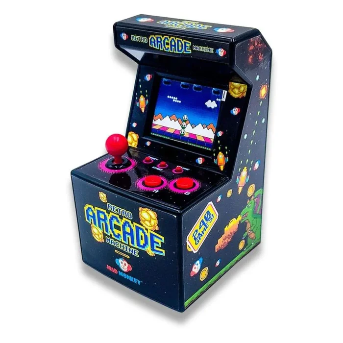 Mad Monkey- Consola de Juegos Arcade Retro, Color Negro (2000013)