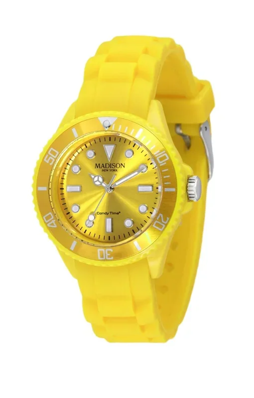 Madison L4167-02 – Reloj de Pulsera para Hombre, Amarillo