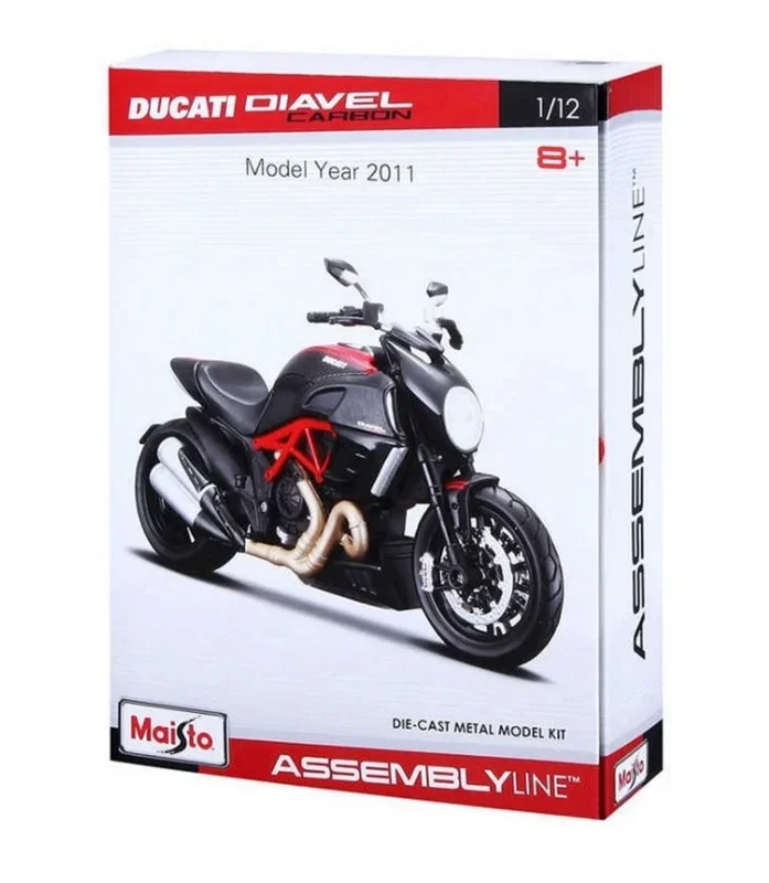 Maisto, ducati, 2011 diave carbon kit, motorcycle, black, 1:12, 8+ years