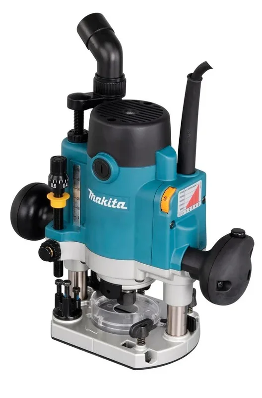 Makita RP1111CJFA – Fresadora (1100 W, incluye D-53556, 12 piezas en MAKPAC, color azul)