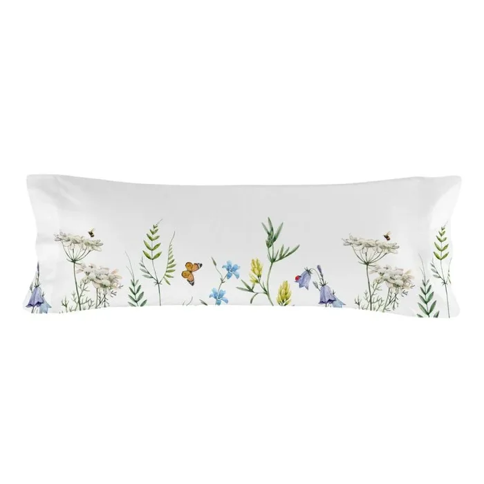 Manarola Funda Almohada Multicolor, 45×110 cm (Cama 90/180/200), 100% Algodón, Calidad de 150