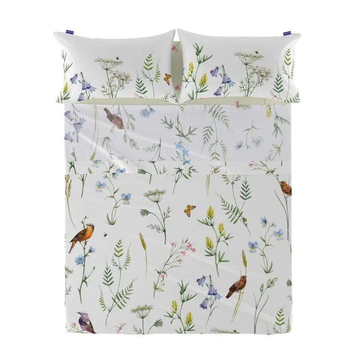 Manarola Sábana Multicolor, 160×270 cm (Cama 80/90), 100% Algodón, Calidad de 150