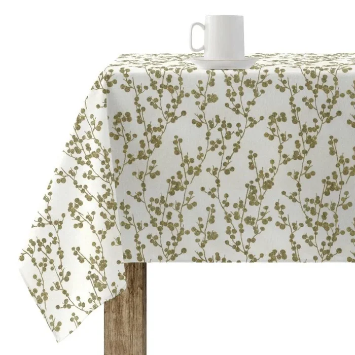 Mantel resinado antimanchas belum tree gold multicolor 150 x 150 cm