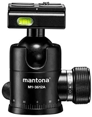 Mantona Onyx 12 M1-3612A – Placa de liberación rápida Compatible con Arca-Swiss, 50 mm, procesamiento Profesional para DSLR, cámara sin Espejo, cámara de Sistema, cámara Digital, videocámara, Color