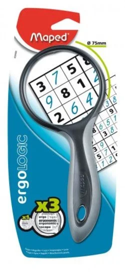 Maped 039300 lente de aumento y lupa 3x Marrón, Gris