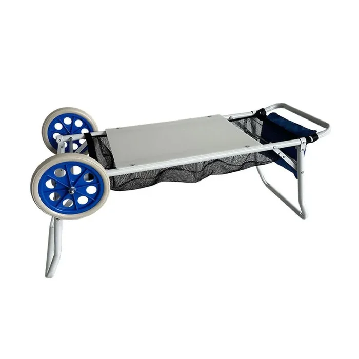 Marbueno carrito portasillas acero convertible mesa camping y playa 108x51x51 cm 10362