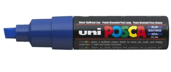 Marcador pc-8k posca punta b 8mm. azul uni-ball
