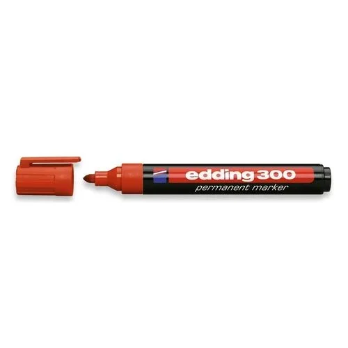 Marcador permanente punta redonda 1.5-3mm 300 rojo edding