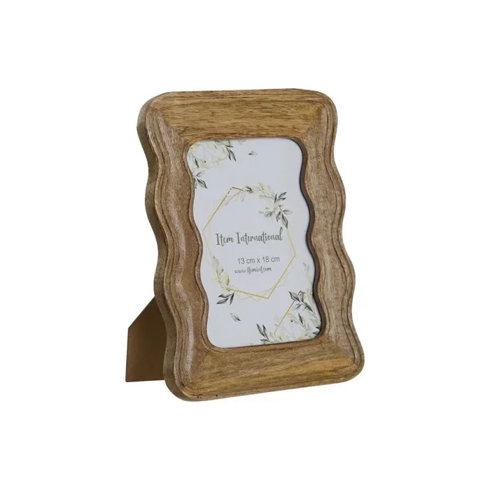 Marco de Fotos Home ESPRIT Natural Madera de Mango Ondas Urbano 21,5 x 1,5 x 26,5 cm – Marca: Home ESPRIT – EAN: 8424002157555