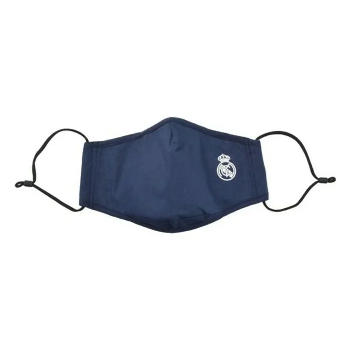 Mascarilla higiénica de tela reutilizable real madrid c.f. azul