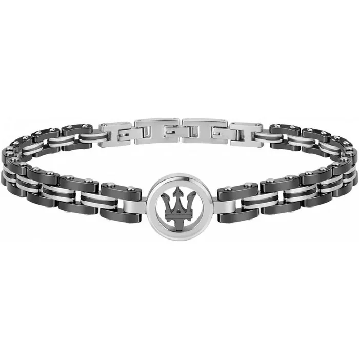 Maserati Pulsera para hombre, Colección Maserati Jewels, en acero y cerámica – JM219AQH13