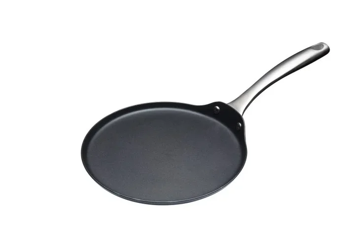 MasterClass Sartén antiadherente de acero al carbono para tortitas, tortillas y Tawa Roti con antiadherente PTFE, PFOA y libre de BPA, 24 cm – Negro