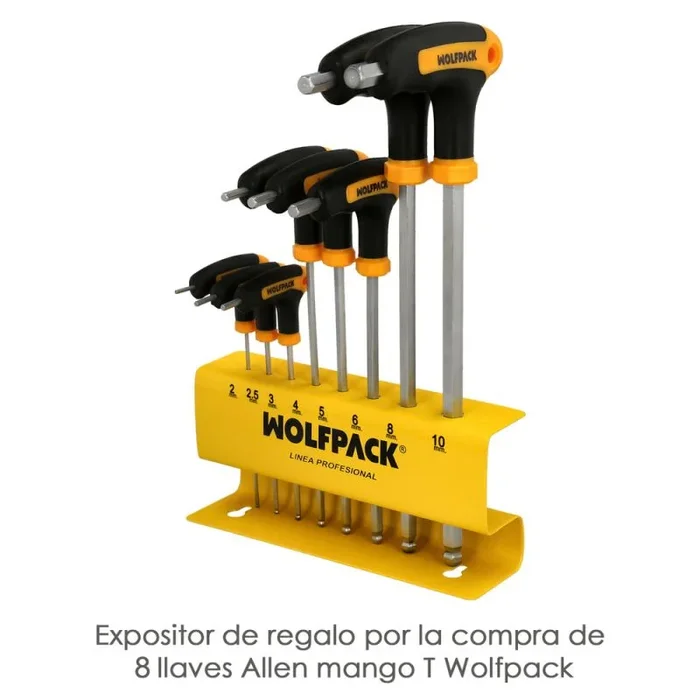 MAURER 18020030 Expositor para Llaves Allen Mango T Completo (16 Piezas), Multicolor