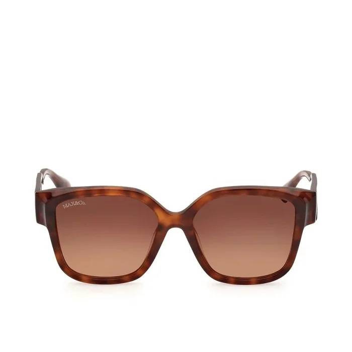 Max&Co. MO0075 Gafas Sol Mujer, Gafas Sol Ligeras Y Elegantes, Forma Lente Cuadrada, Lentes Humo Degradado, Rosa Brillante