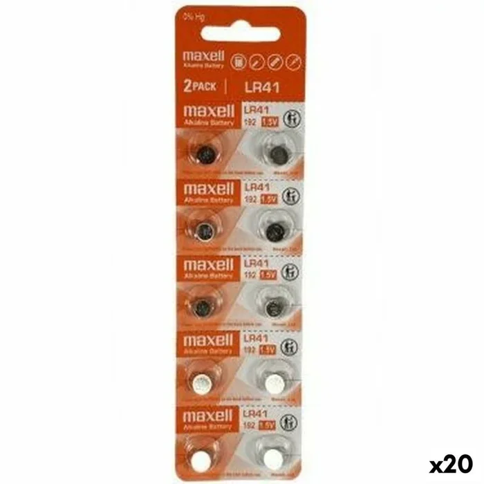 Maxell Pilas Alcalinas 1,5 V LR41 (20 Unidades) – Marca EAN: 4902580773069