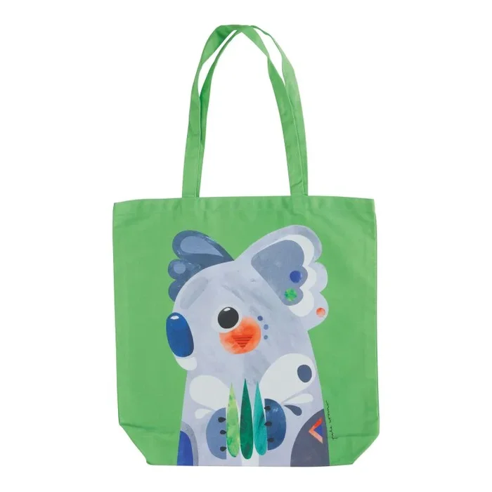 Maxwell & Williams Pete Cromer Bolsa Lateral con Diseño de Koala de 100% Sarga de Algodón, 42 x 41 cm – Verde