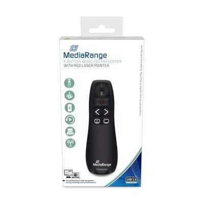 MediaRange MROS220 apuntador inalámbricos RF Negro