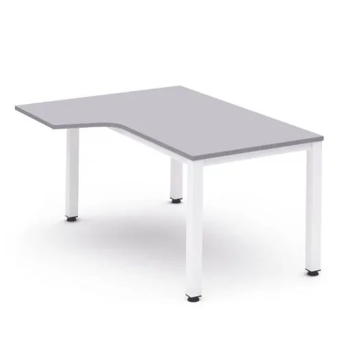 Mesa de oficina serie executive forma l izquierda 160×120 blanco/gris rocada 2053am02