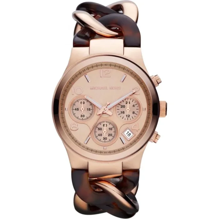 Michael Kors MK4269 – Reloj de Cuarzo para Mujer, con Correa de Acero Inoxidable, Color marrón
