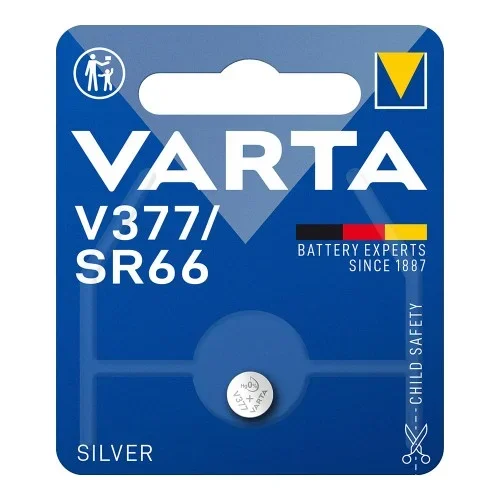 Micro pila de boton silver sr66 – v377 1,55v (blister 1 unid.) ø6,8×2,5mm