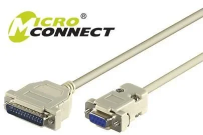 Microconnect IBM029 cable de serie Gris 3 m DB-9 DB-25