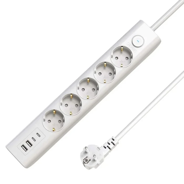 Microconnect MC-GRU00515WS-USB base múltiple 1,5 m 5 salidas AC Interior Blanco