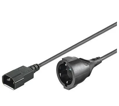 Microconnect PE130200 cable de transmisión Negro 2 m C14 acoplador