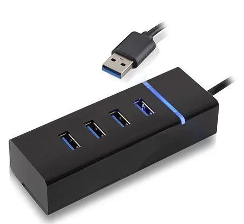 Microconnect USB3.0HUB4X hub de interfaz USB 3.2 Gen 1 (3.1 Gen 1) Type-A 5000 Mbit/s Negro