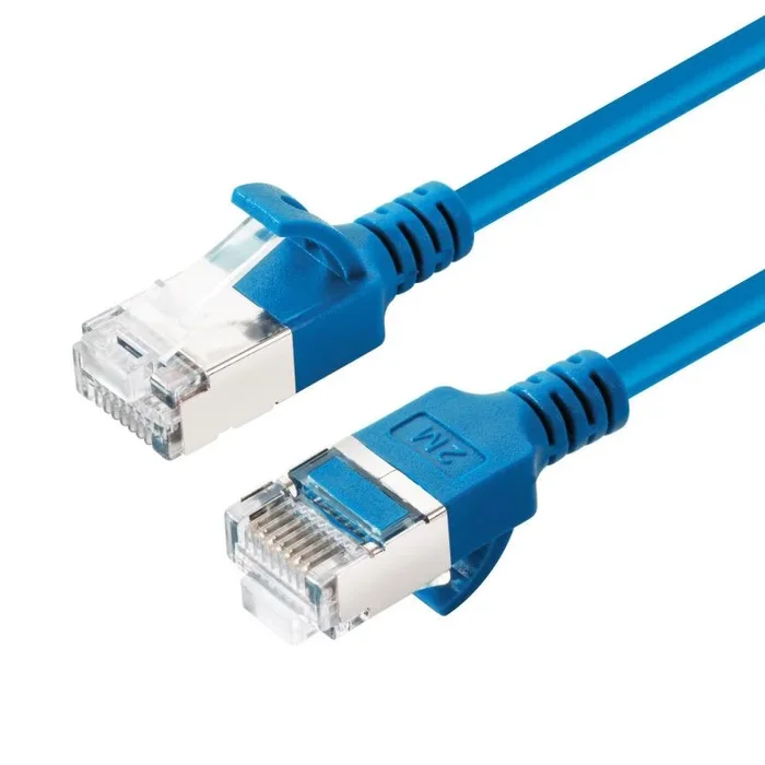 Microconnect V-FTP6A005B-SLIM cable de red Azul 0,5 m Cat6a U/FTP (STP)
