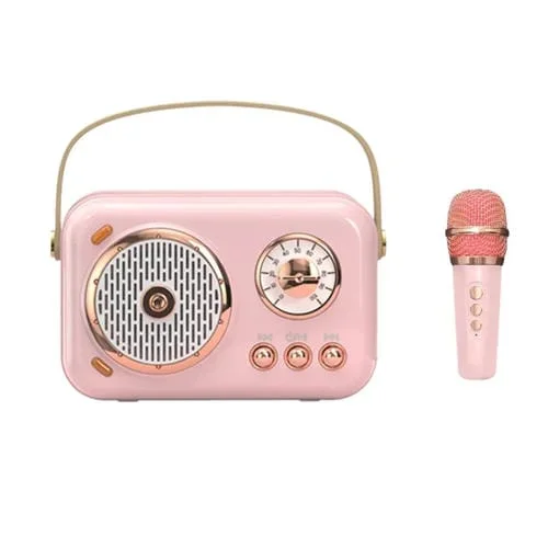 Micrófono Karaoke Polvcdg B152 Multifuncional Integración de Sonido (Rosa)