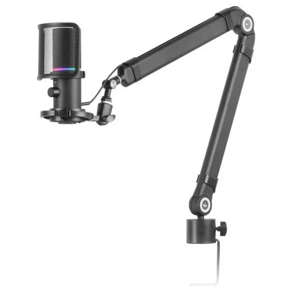 Microfono profesional mars gaming mmicxt black microfono de estudio de alta definicion adc 192khz dynamic argb ring