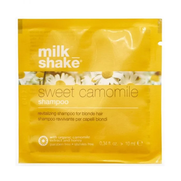 Milk shake, sweet camomile, paraben-free, hair shampoo, for revitalizing, 10 ml