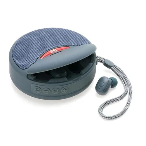 Mini Altavoz Inalámbrico Bluetooth + Auriculares Inalámbricos T&G Tg808 (Gris)