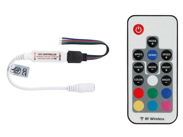 Mini controlador led rgb – con mando a distancia rf