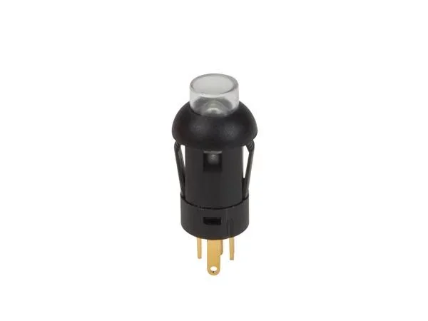 Mini pulsador redondo – spst off-(on) – 1p – con cables – led rojo