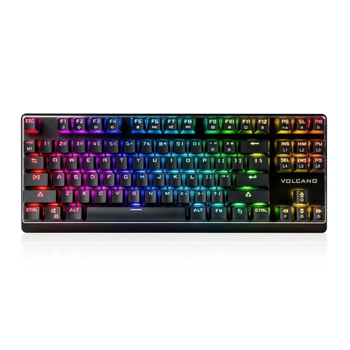 Modecom Volcano Lanparty RGB teclado USB QWERTY Inglés de EE. UU. Negro