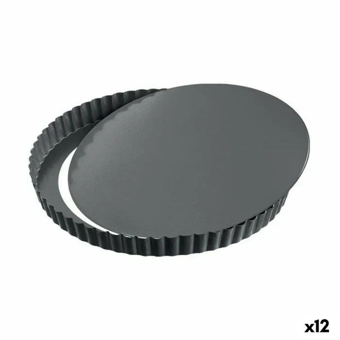 Molde desmontable quttin negro acero al carbono 24 x 2,8 cm (12 unidades)