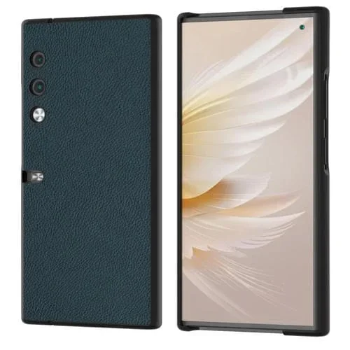 Monedero Cuero Genuino + Funda para Honor V con Textura Litchi para PC (Verde)