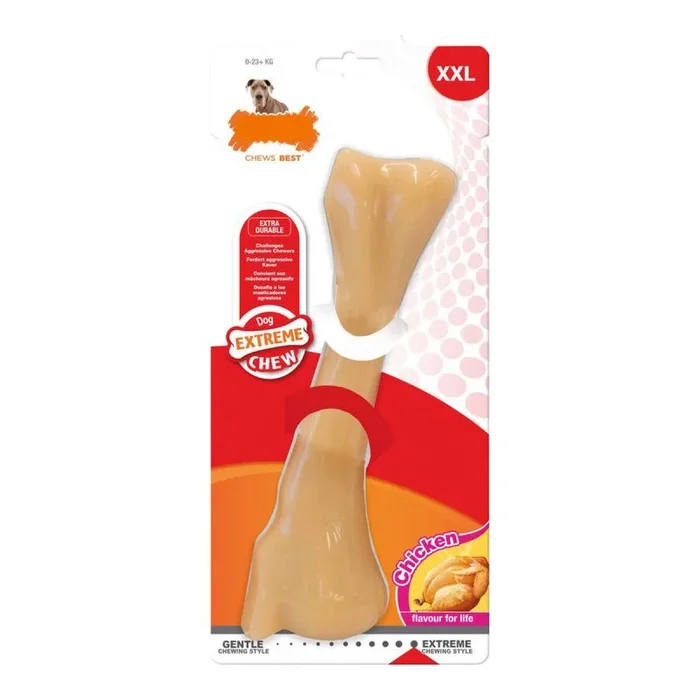 Mordedor de perro nylabone dura chew monster pollo nylon talla xxl